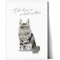 猫　絵画 アート　インテリア　ハンドメイド　メインクーン　イラスト　BAEZ3 猫 絵画 アート インテリア ハンドメイド メインクーン イラスト